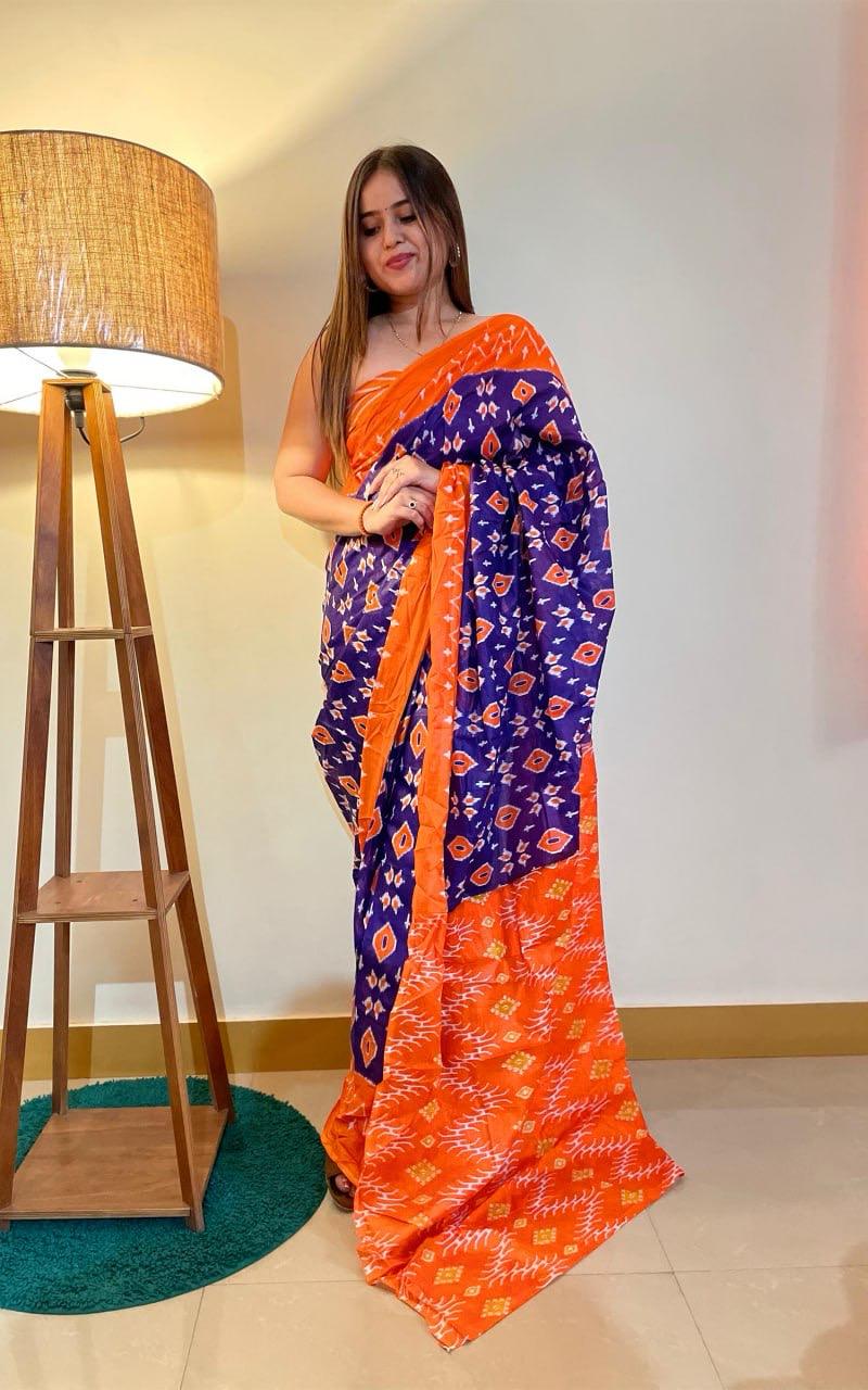 Beautiful Designer Pure Soft Mulmul Cotton Saree