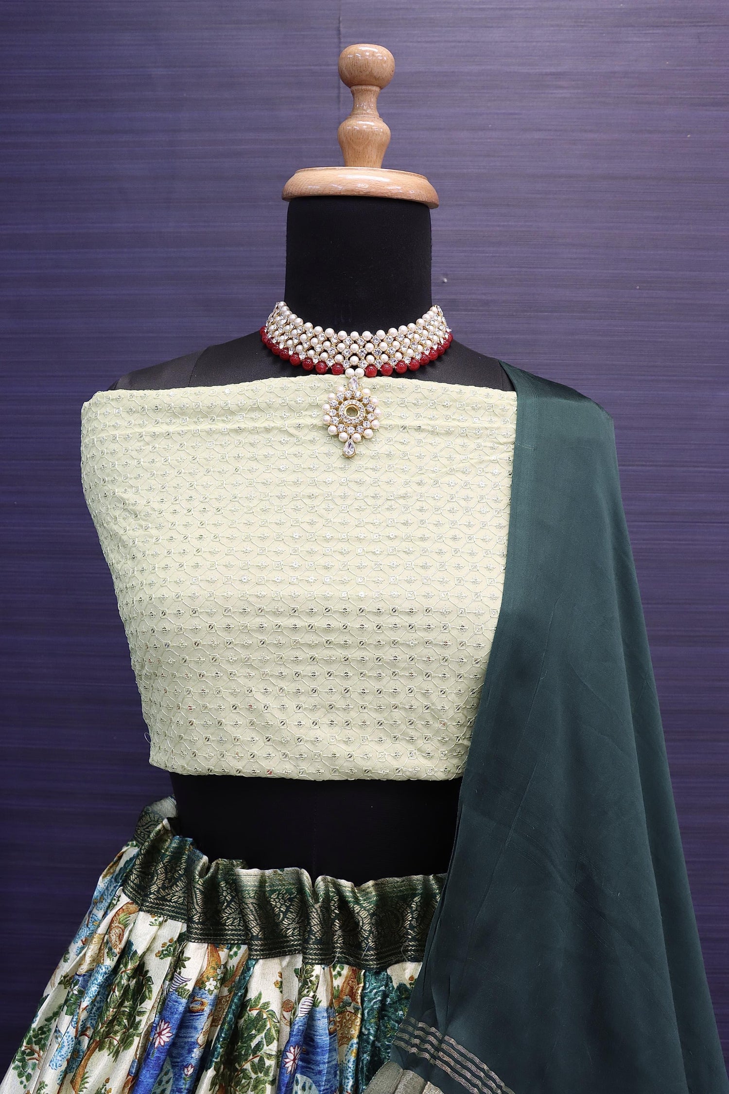 Beautiful Designer Gajji Silk Rajwadi Lehenga Choli