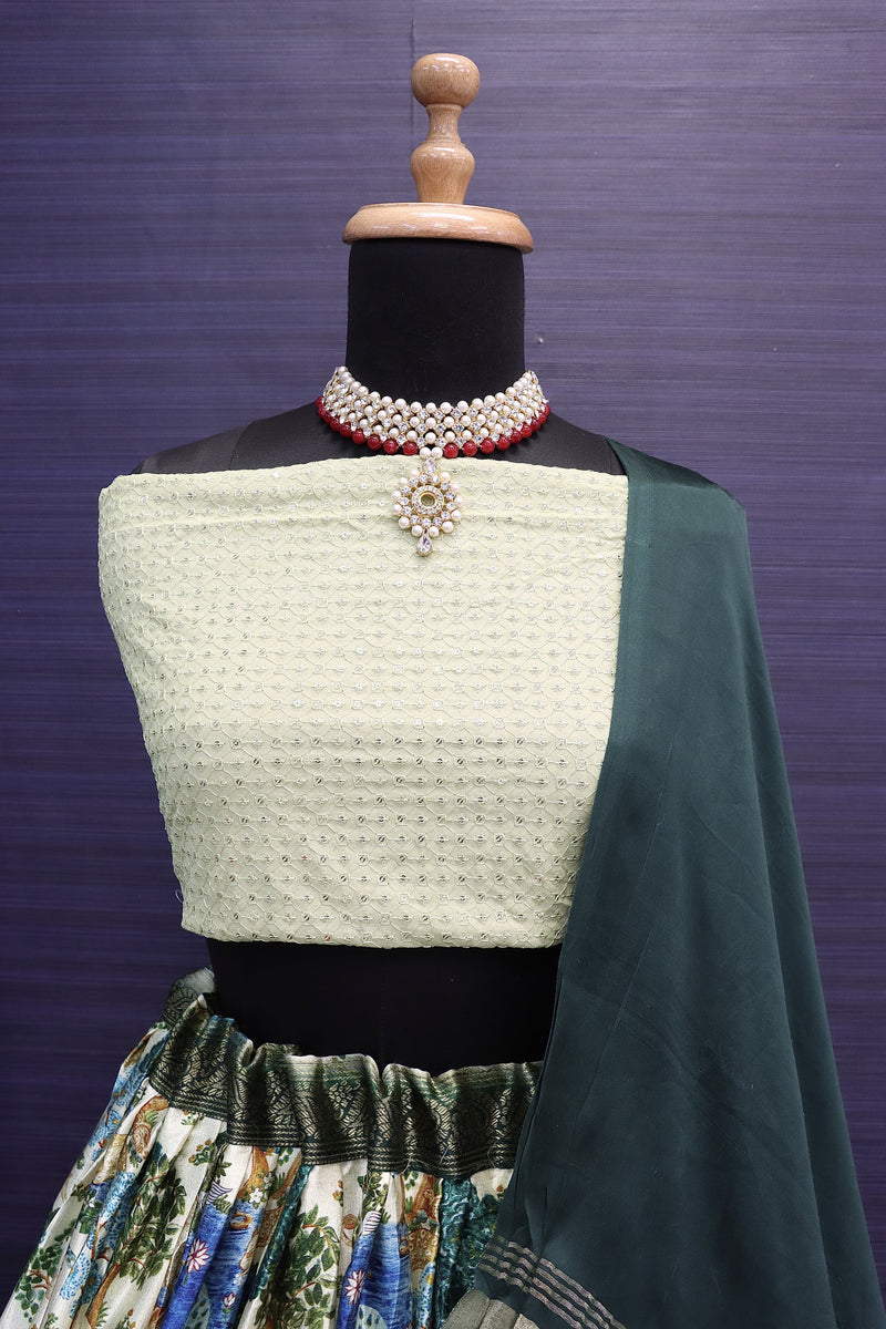 Beautiful Designer Gajji Silk Rajwadi Lehenga Choli