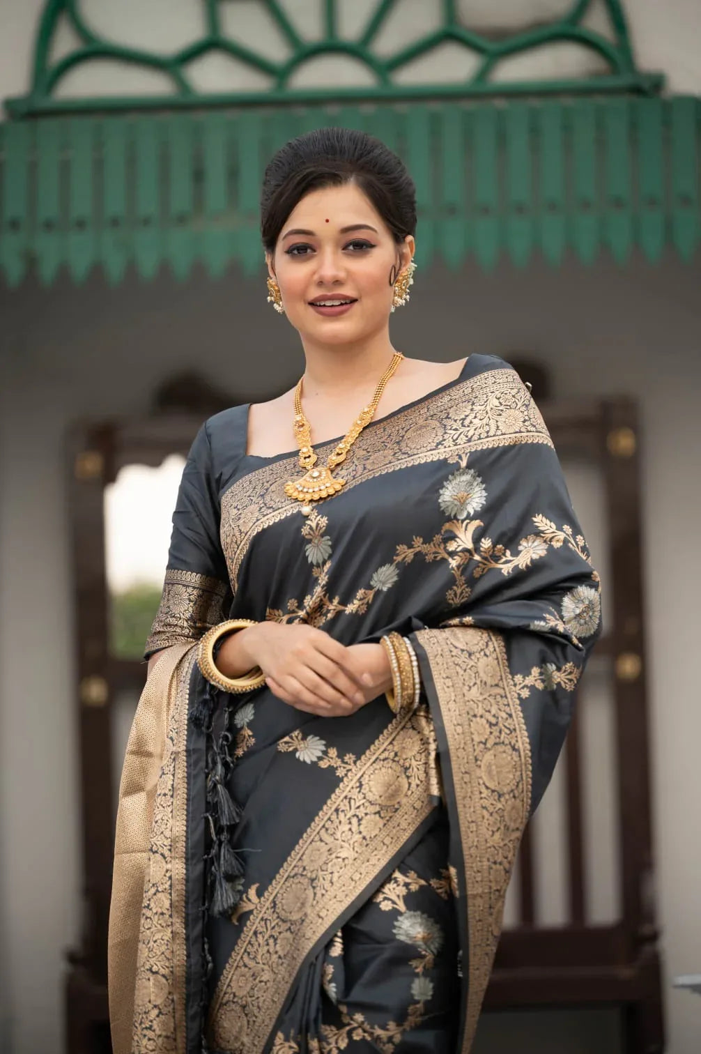 Beautiful Designer Soft Banarasi Katan silk saree