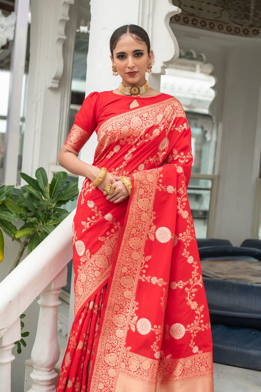 Beautiful Designer Soft Banarasi Katan silk saree