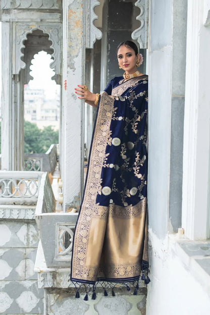 Beautiful Designer Soft Banarasi Katan silk saree