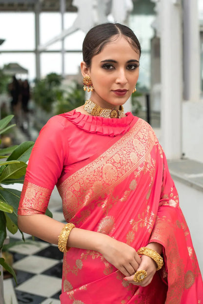 Beautiful Designer Soft Banarasi Katan silk saree