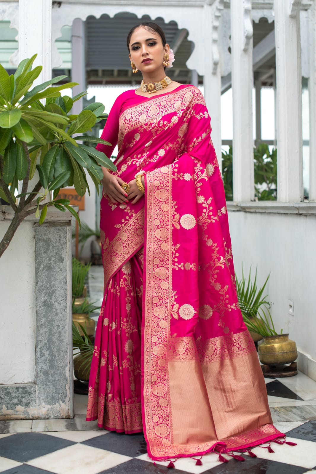 Beautiful Designer Soft Banarasi Katan silk saree