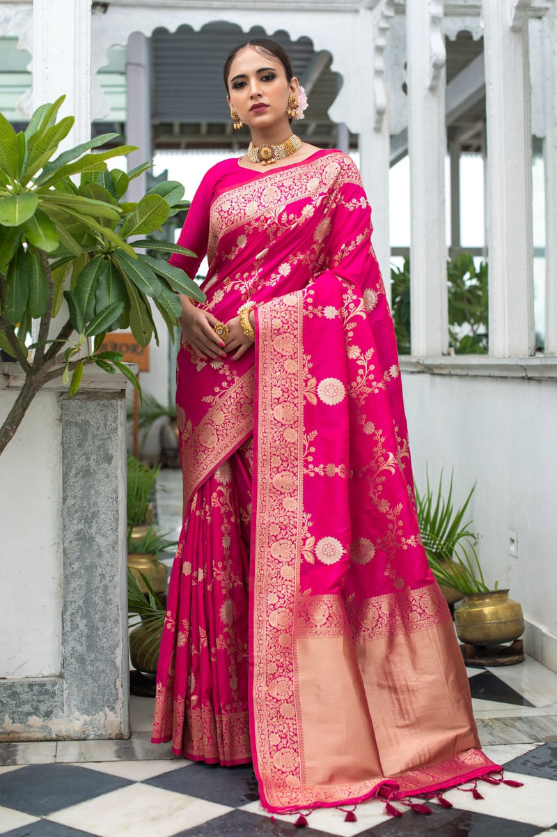 Beautiful Designer Soft Banarasi Katan silk saree