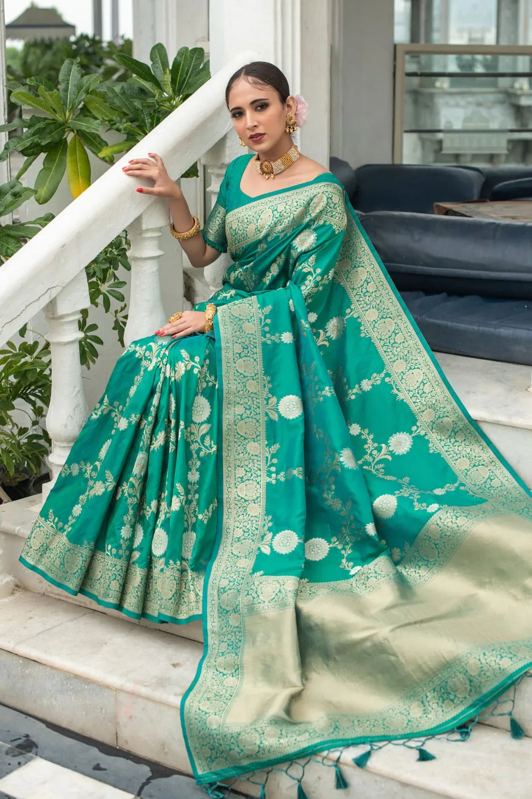 Beautiful Designer Soft Banarasi Katan silk saree