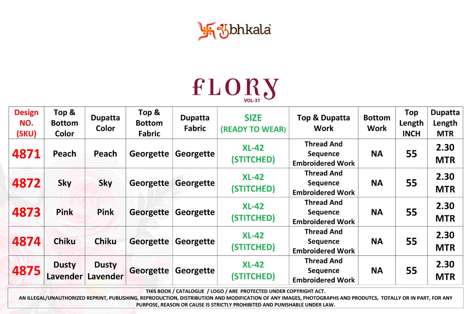 Flory Vol 31 By Shubhkala Fancy Full Stiched Salwar Suits(1500x05)