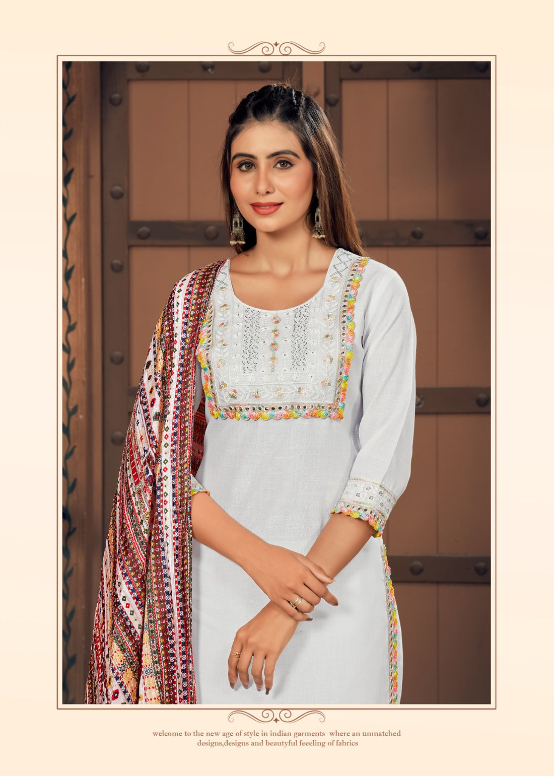 Beautiful Designer Traditional Pure Cotton Women's Suit