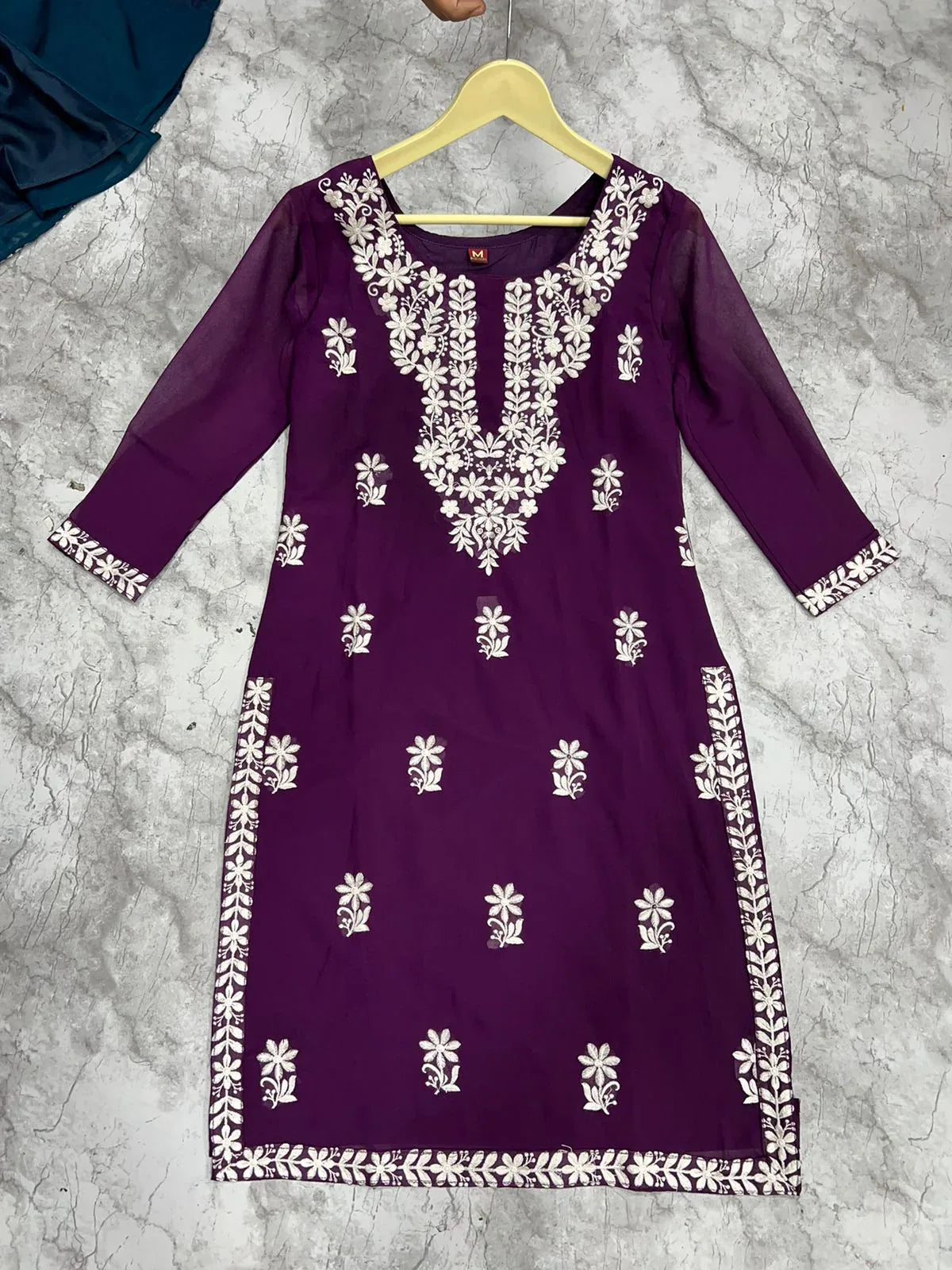 Beautiful Designer Sangeet Urvashi Faux Georgette Kurti (450x10)