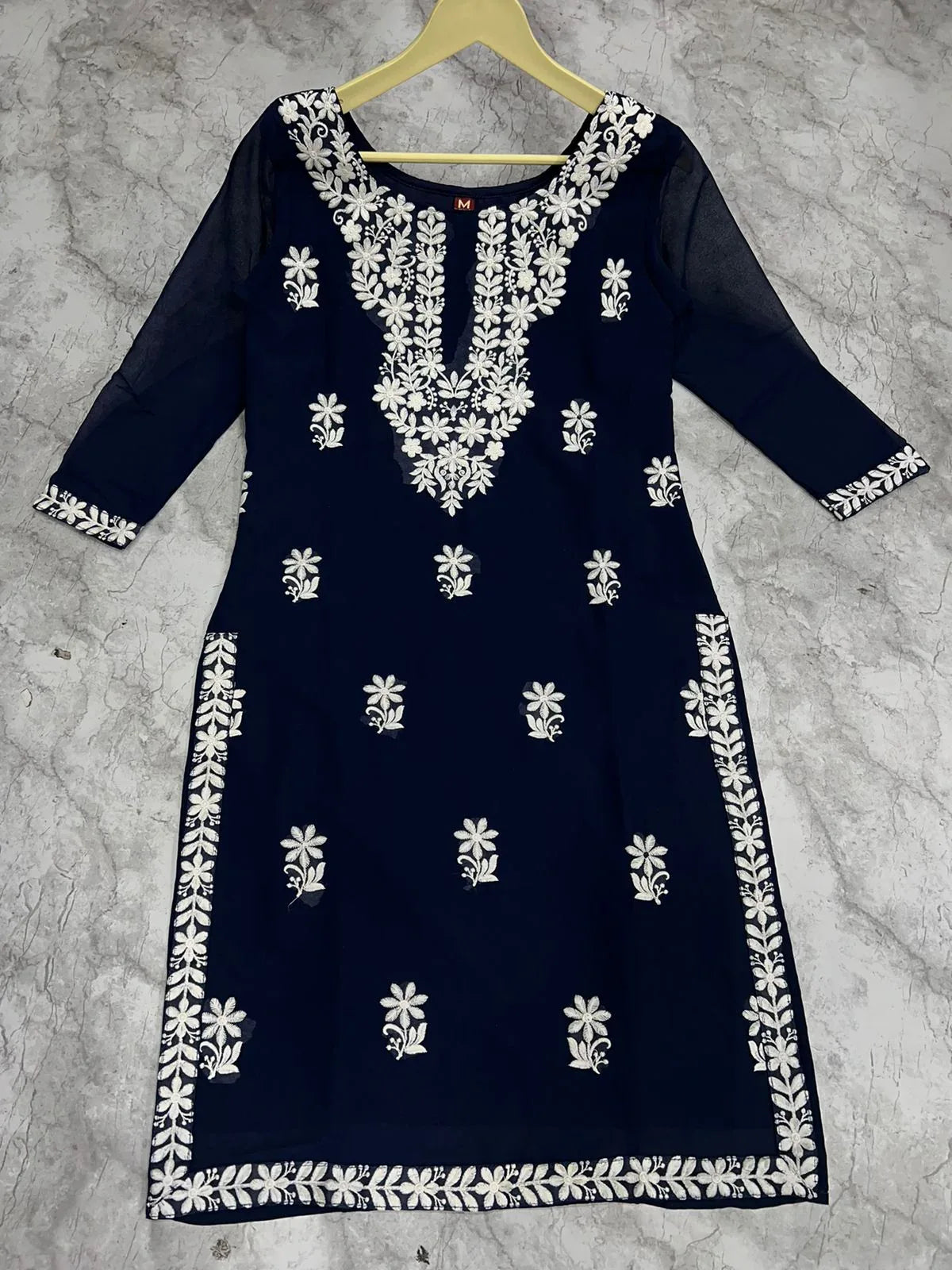 Beautiful Designer Sangeet Urvashi Faux Georgette Kurti (450x10)