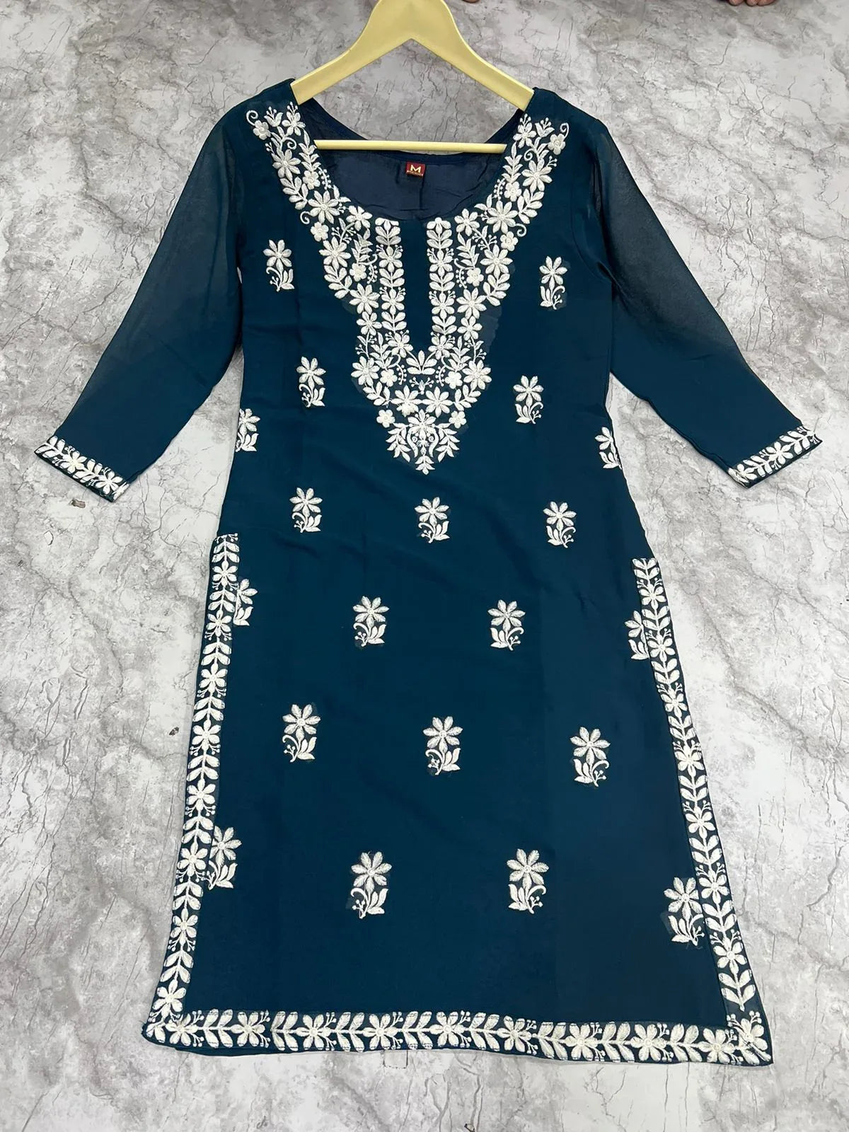 Beautiful Designer Sangeet Urvashi Faux Georgette Kurti (450x10)