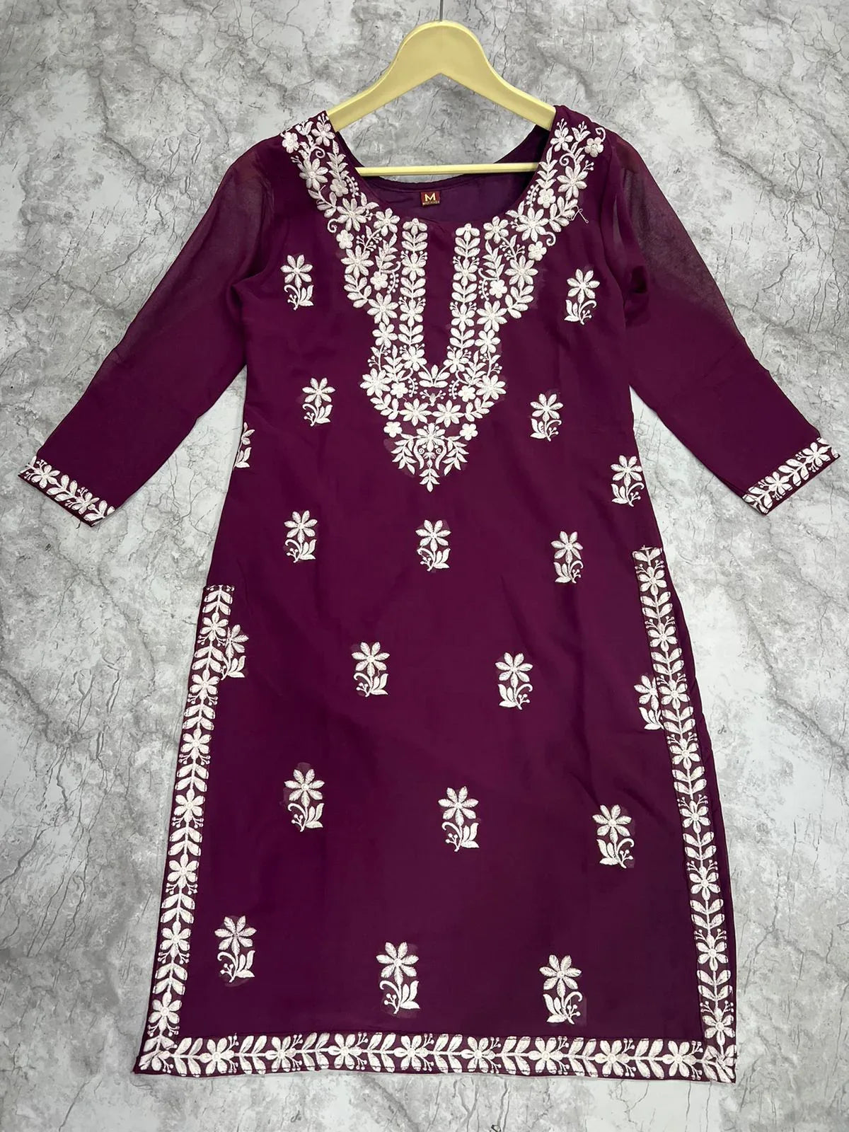 Beautiful Designer Sangeet Urvashi Faux Georgette Kurti (450x10)