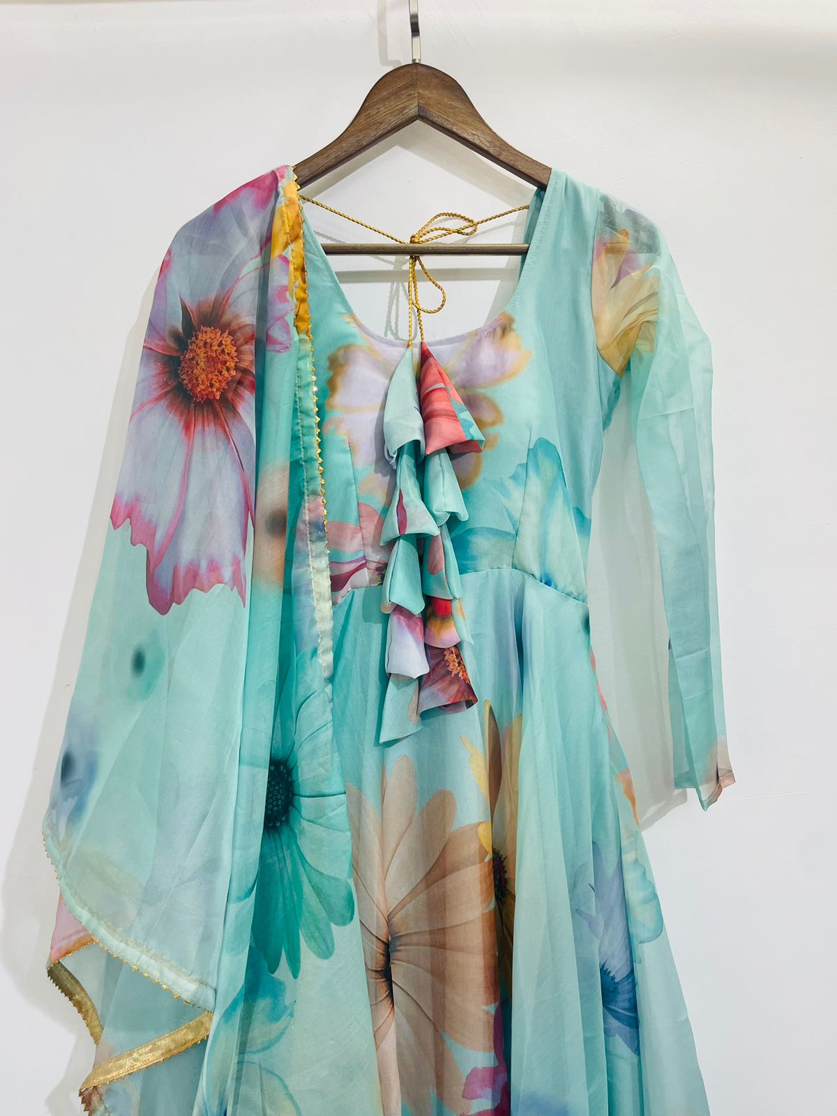 New Party Wear Designer Look Mastani Organza Silk Gown