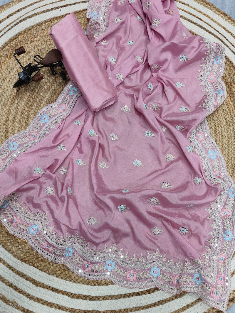 Beautiful Designer Banglory silk Sequanc Saree Design 431