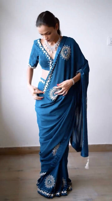 Beautiful Designer Premium Rangoli Silk with Heavy Embroidery Work Saree