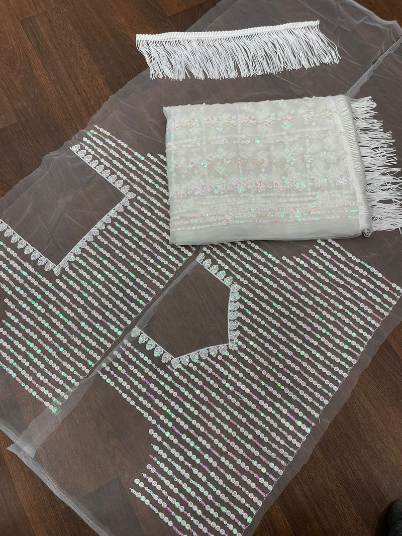 Beautiful Designer Padding Color In Heavy Georgette Sequanc Saree Design 5250