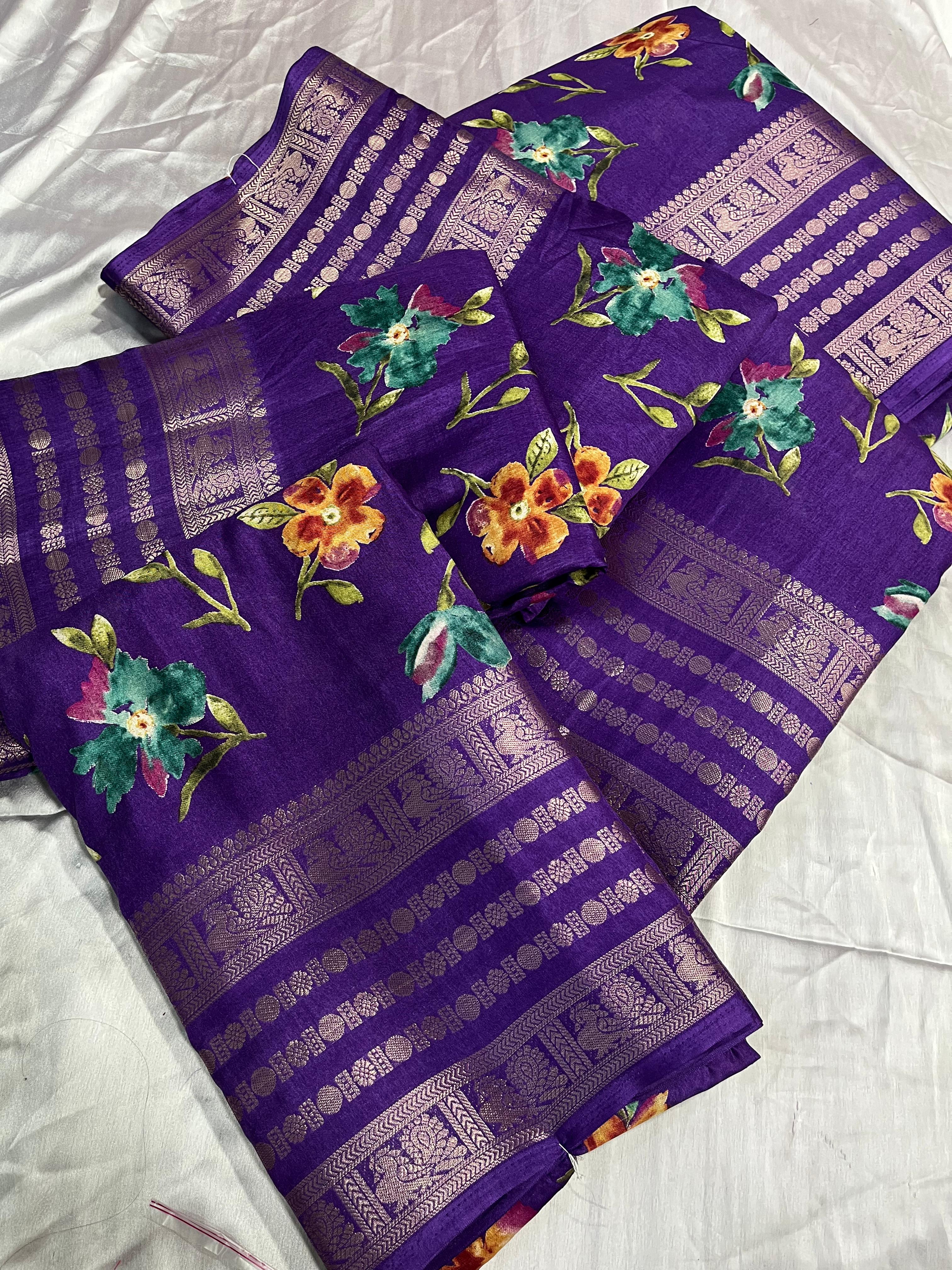 Beautiful Designer Special Kalamkari Dola Silk Saree