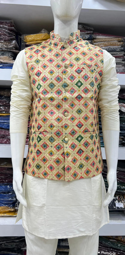 Festival Designer Ready to Wear Kurta Pyjama with Koti