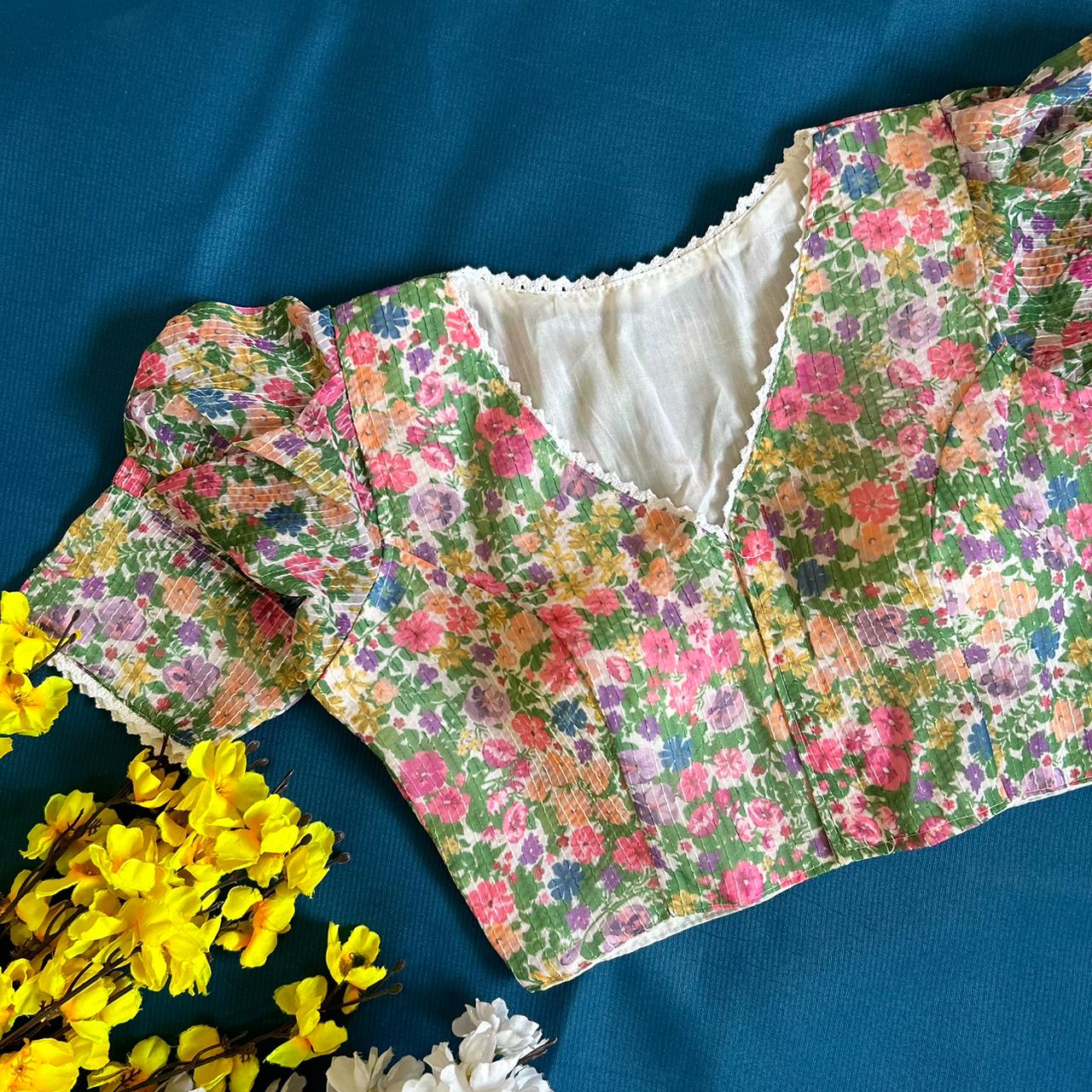 Beautiful Designer Sabyasachi Alia Cut Boutique Pattern Blouse