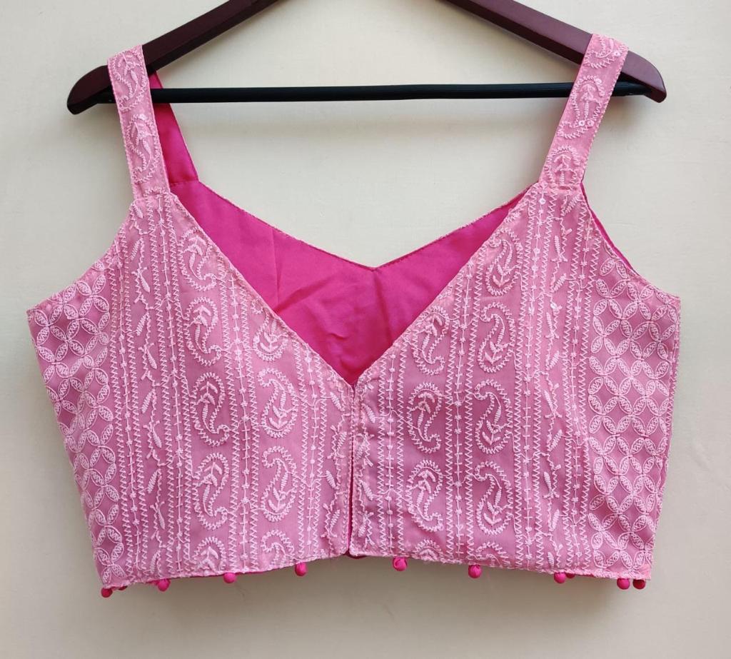 Beautiful Designer Lakhnavi Georgette Cifli Sequence Blouse