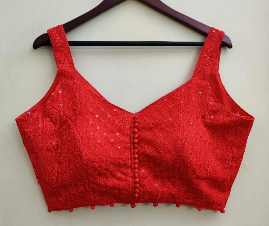 Beautiful Designer Lakhnavi Georgette Cifli Sequence Blouse