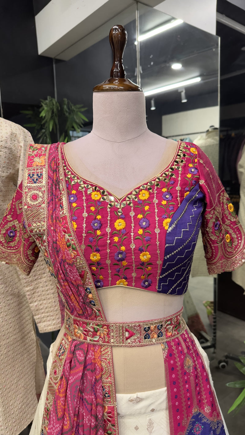 Beautiful Designer Maharani Heavy Jacquard Lahenga Choli