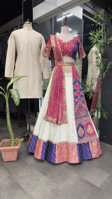 Beautiful Designer Maharani Heavy Jacquard Lahenga Choli