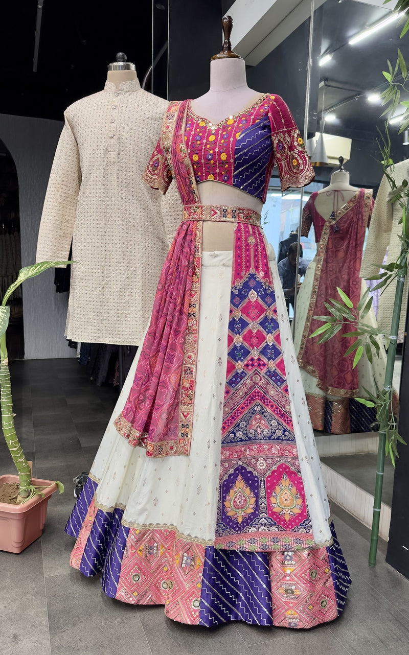 Beautiful Designer Maharani Heavy Jacquard Lahenga Choli