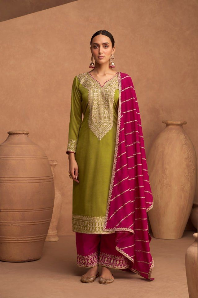 Aashirwad Kesariya Series 9482-9484 Premium Silk Suit