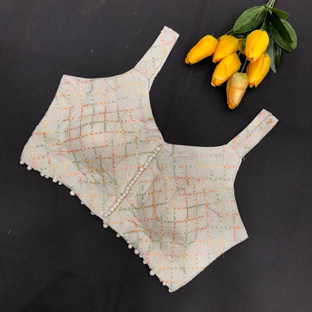 Beautiful Designer Pure Camric Cotton Diable Blouse