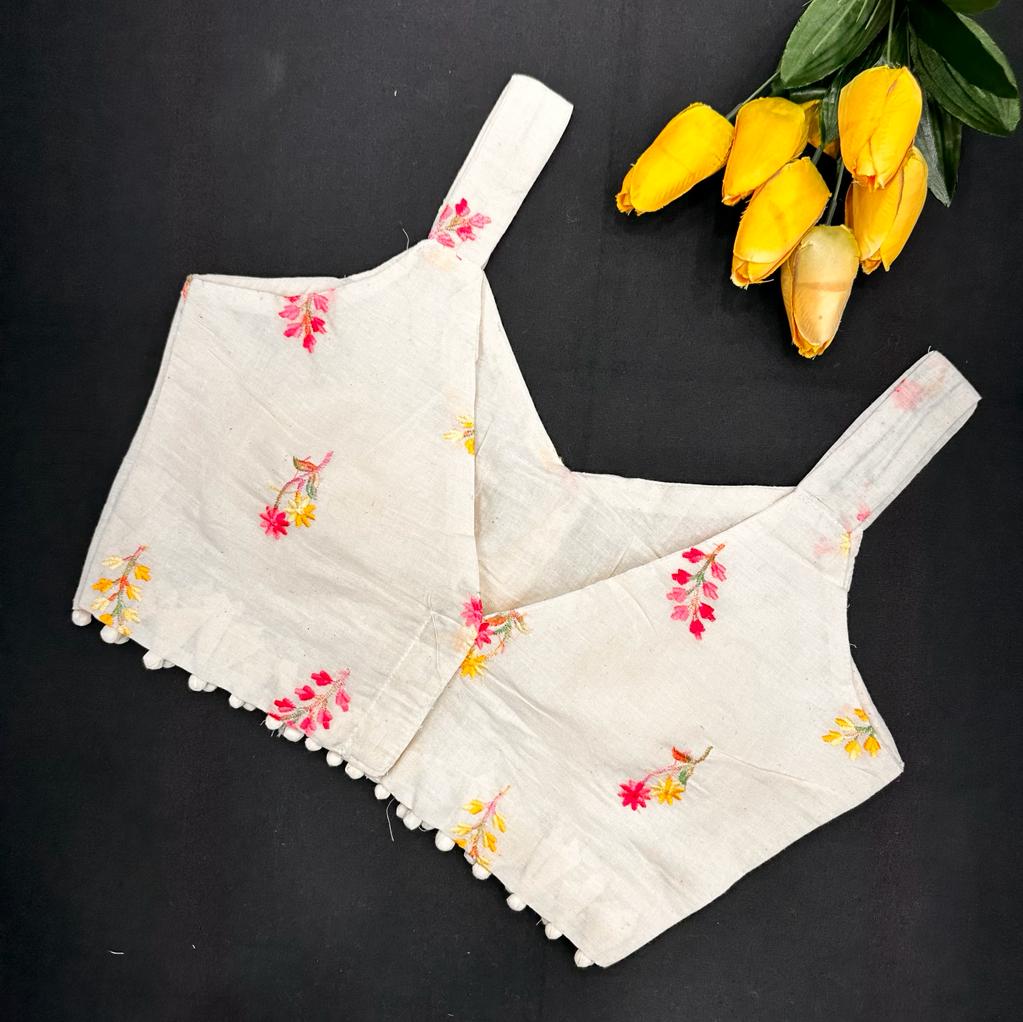 Beautiful Designer Pure Camric Cotton Diable Blouse