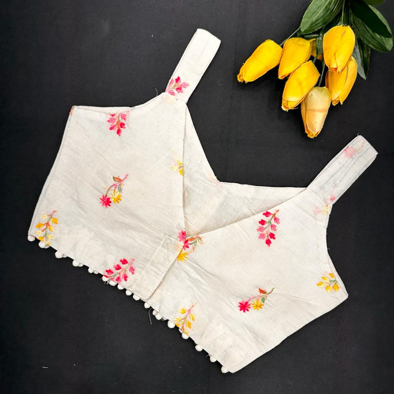 Beautiful Designer Pure Camric Cotton Diable Blouse