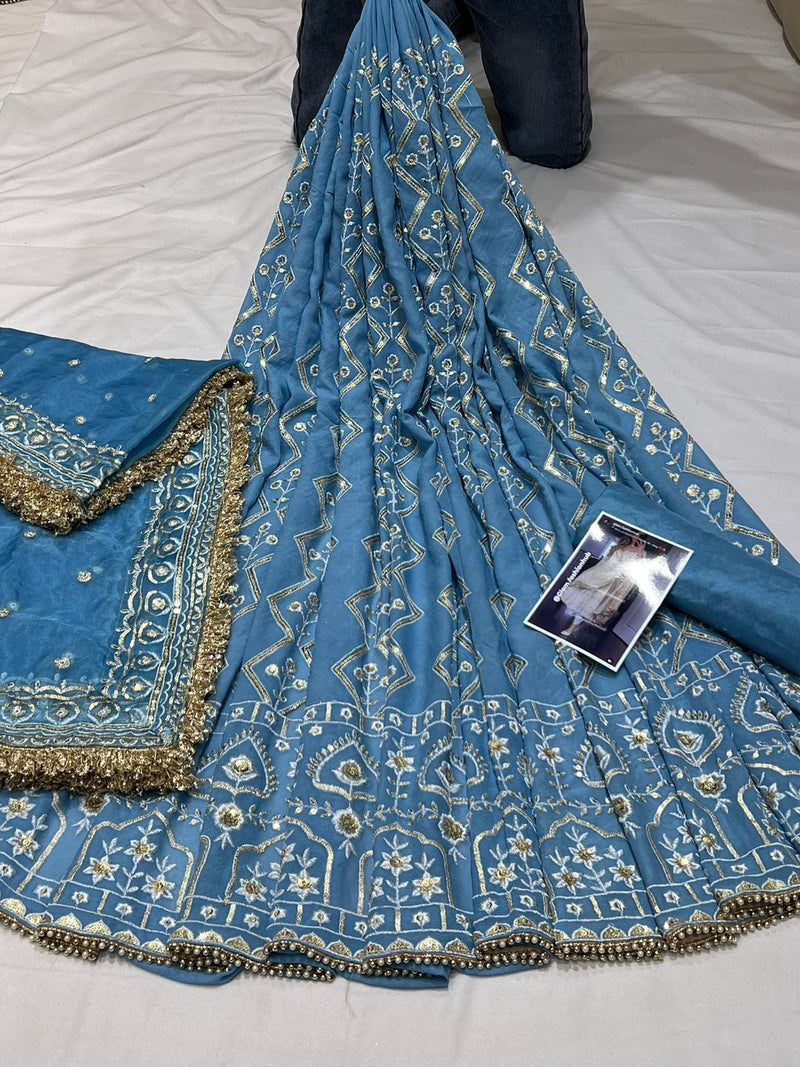 Beautiful Designer Pure Viscose Organza Digital Print Suite