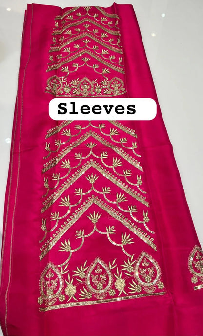 Punjabi Boutique Designer Upada Silk Salwar Suite