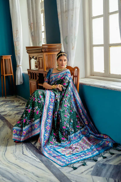 Banarasi Soft Silk Paithani Patola Saree