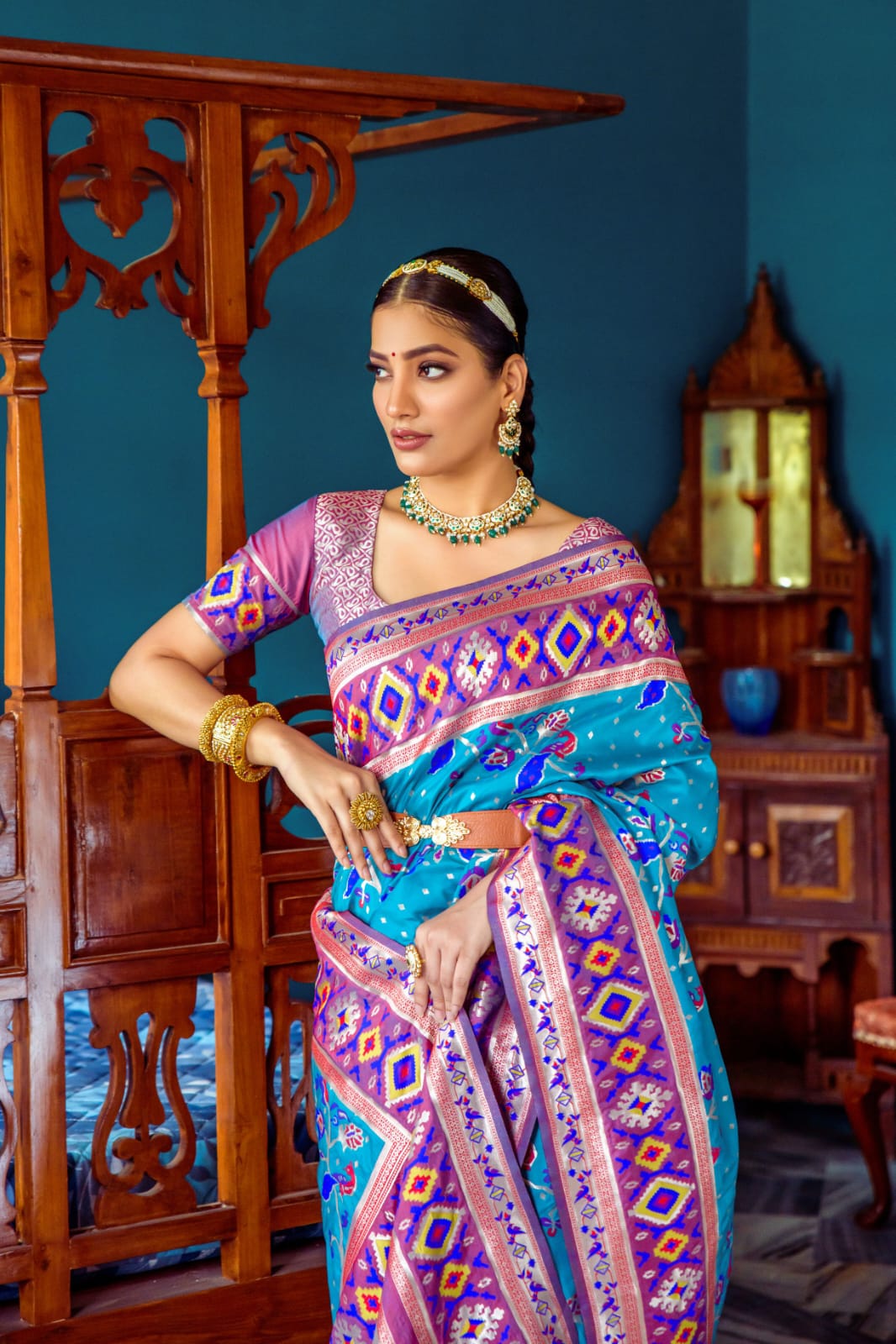 Banarasi Soft Silk Paithani Patola Saree