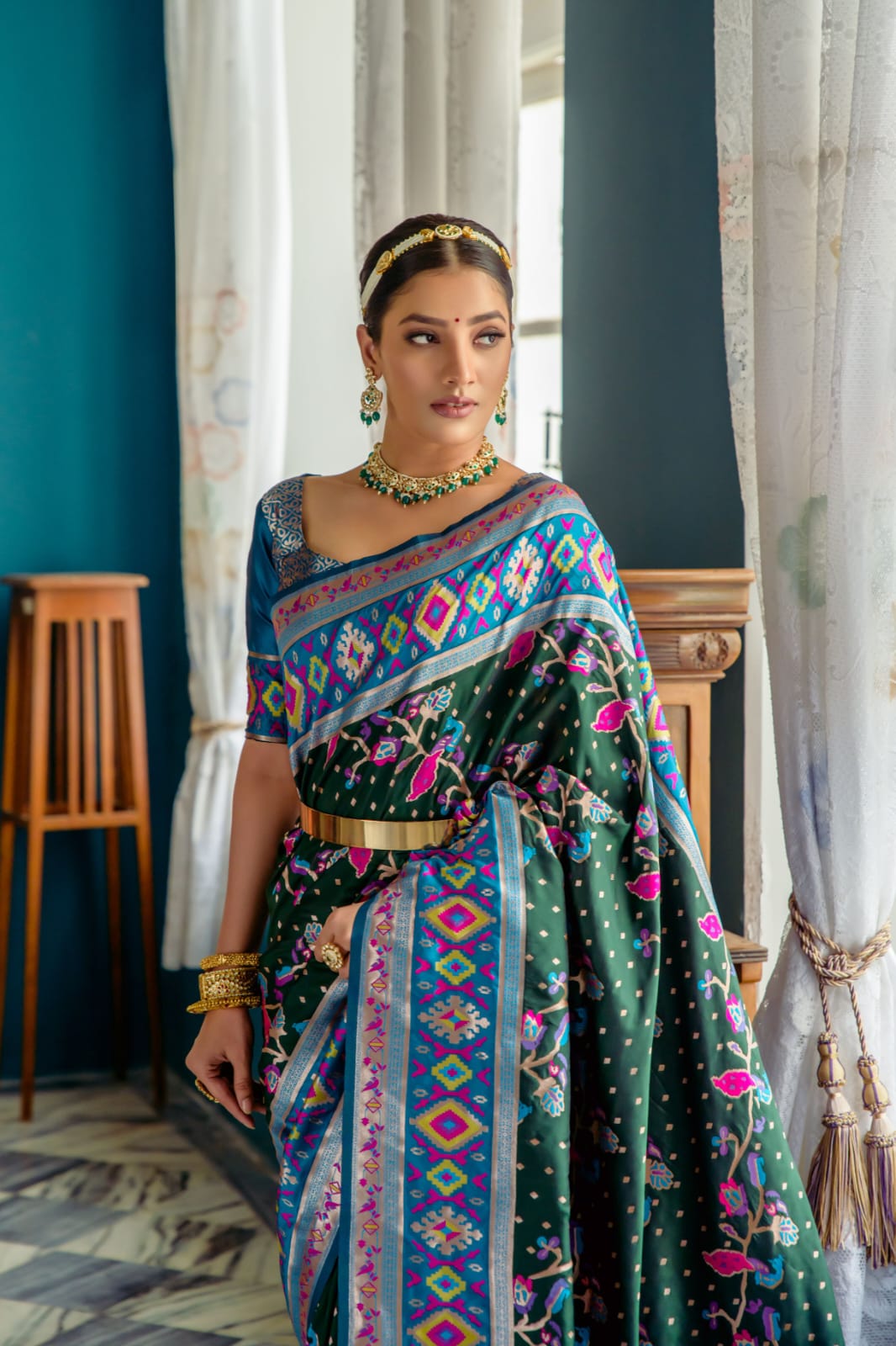 Banarasi Soft Silk Paithani Patola Saree