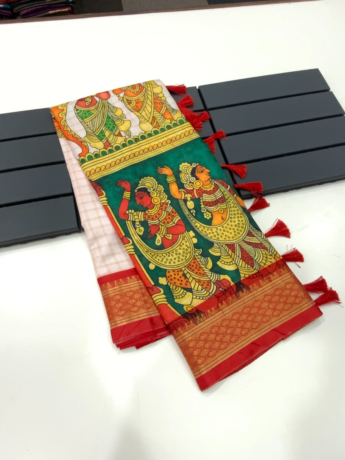 Beautiful Designer Avantika Uppada Blend Kalamkari Digital Print Saree