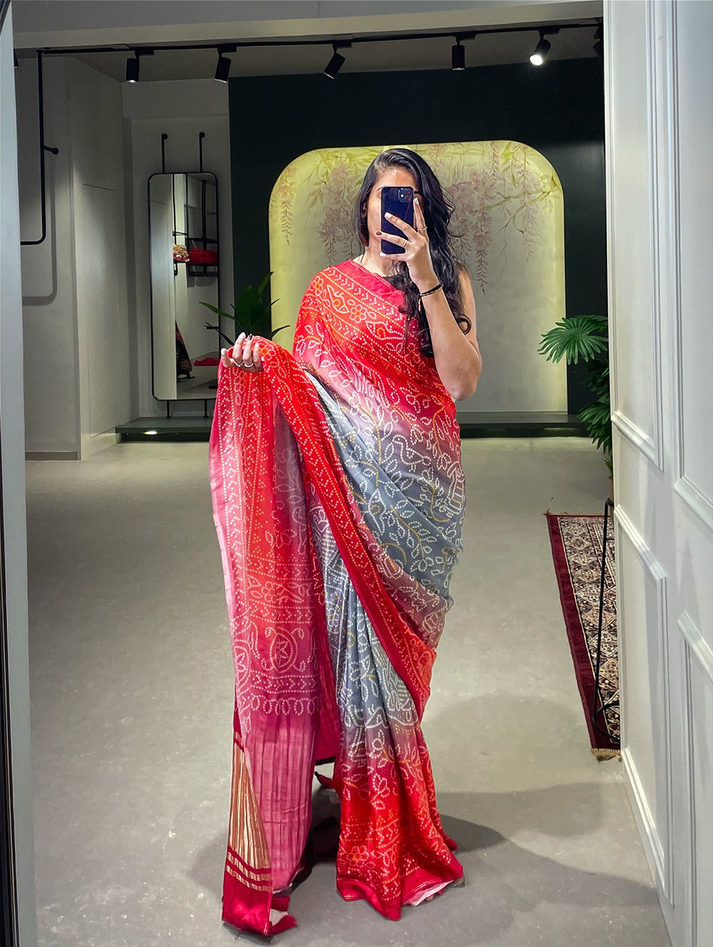 Beautiful Designer Gaji Silk
Printed With Lagadi Patta Saree
