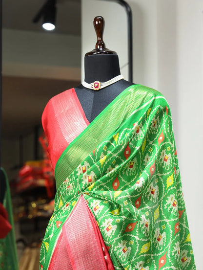 Beautiful Designer Digital Patola Printed Dola Silk Saree
