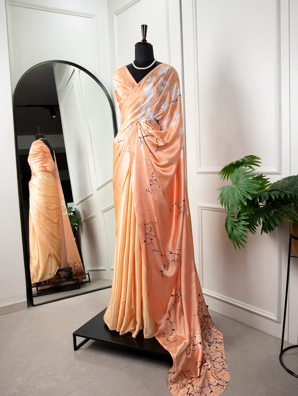 Beautiful Designer Digital Printed Satin Silk Saree