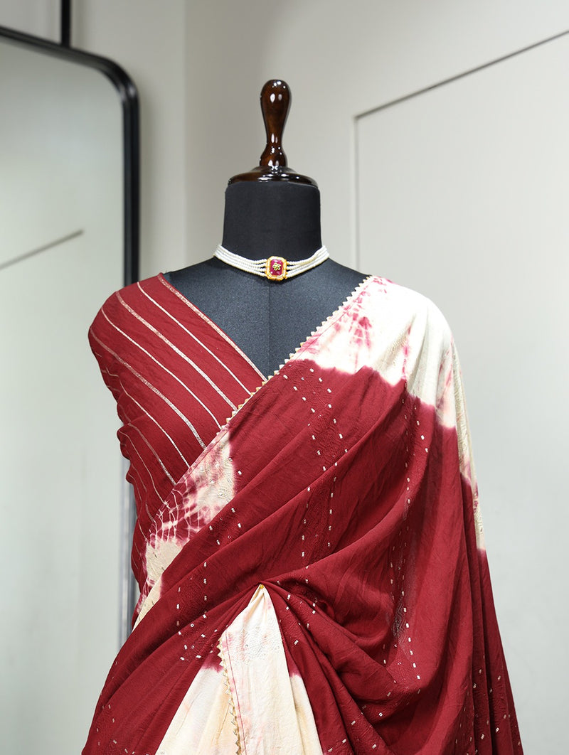 Beautiful Designer Viscose Chanderi Silk Saree