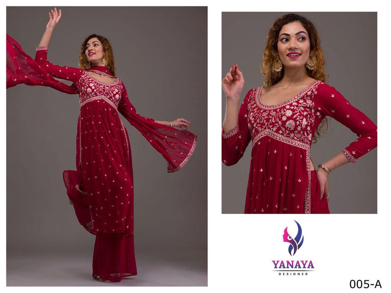 Yd 005 Georgette Readymade Plazzo Style Suits (1199x06)