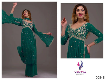 Yd 005 Georgette Readymade Plazzo Style Suits (1199x06)