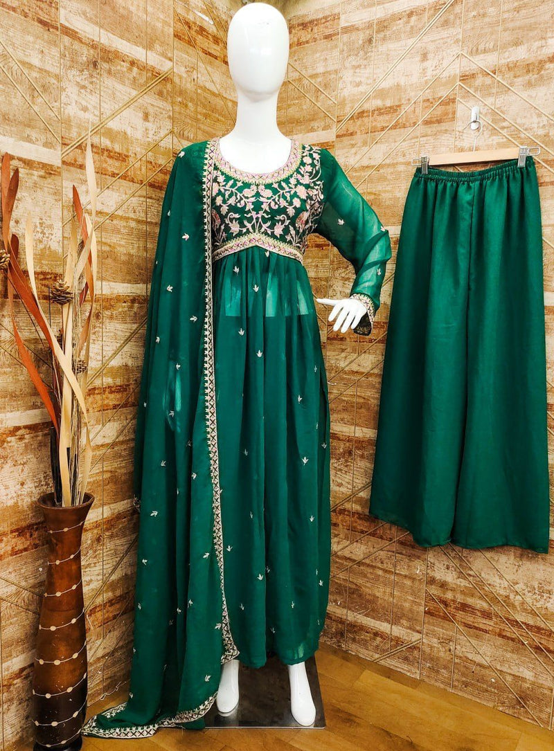 Beautiful Designer Yd 005 Georgette Readymade Plazzo Style Suits