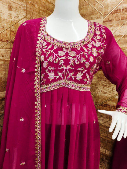 Beautiful Designer Yd 005 Georgette Readymade Plazzo Style Suits
