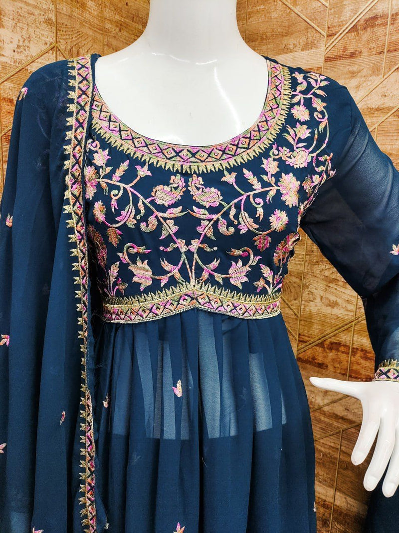 Beautiful Designer Yd 005 Georgette Readymade Plazzo Style Suits