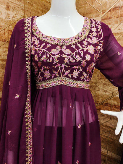 Beautiful Designer Yd 005 Georgette Readymade Plazzo Style Suits