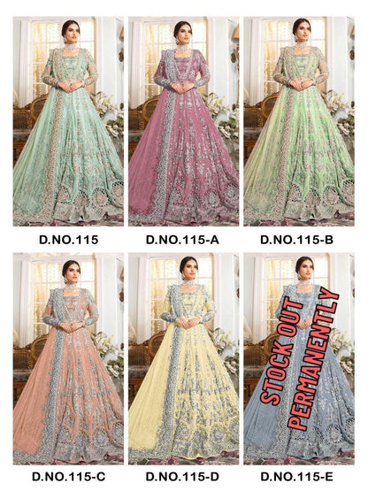 KF 115 Heavy Butterfly Net Exclusive Pakistani Salwaar Suit (1299x05)