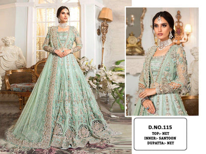 KF 115 Heavy Butterfly Net Exclusive Pakistani Salwaar Suit